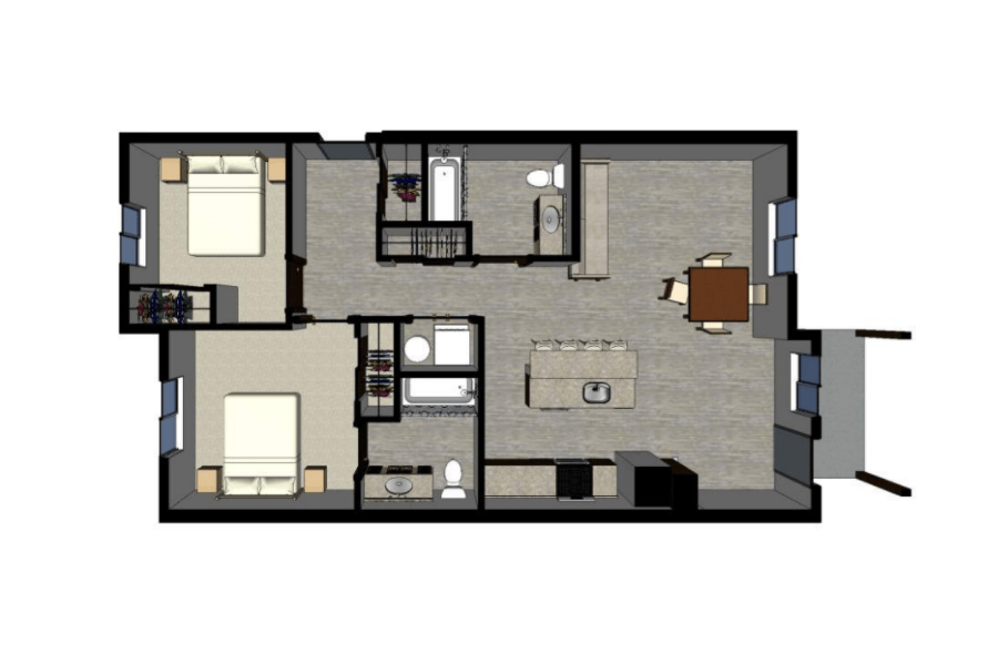 Twin Falls 2x2 (950sf)